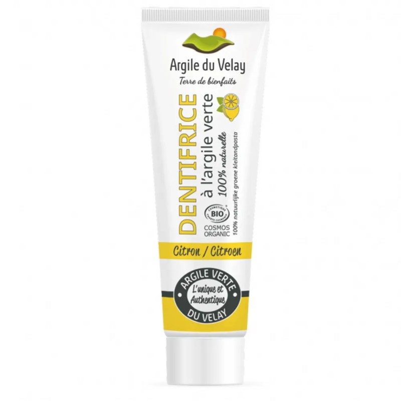 Dentifrice à l’Argile Verte du Velay & Citron - Tube 75 ml