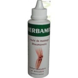 Huile massage Rheumavedic ayurvédique flacon de 100 ml.