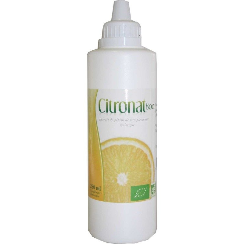 CITRONAT 800 extrait de pépins de pamplemousse BIO AB 250 ML. CITRONAT 800 extrait de pépins de pamplemousse BIO AB 250 ML.