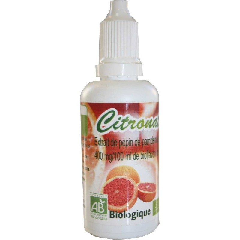 CITRONAT 400 extrait de pépins de pamplemousse BIO AB 50 ML. CITRONAT 400 extrait de pépins de pamplemousse BIO AB 50 ML.