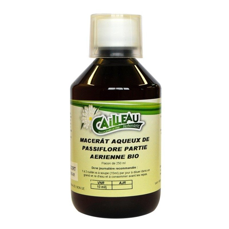 Macérat Aqueux de Passiflore - Partie Aérienne Bio - Flacon de 250 ml - Cailleau Macérat Aqueux de Passiflore - Partie Aérienne Bio - Flacon de 250 ml - Cailleau