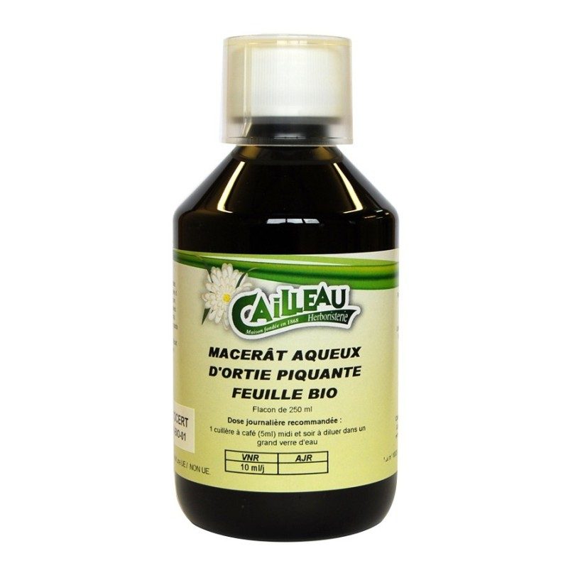 Macérat Aqueux d'Ortie Piquante - Feuille Bio - Flacon de 250 ml - Cailleau Macérat Aqueux d'Ortie Piquante - Feuille Bio - Flacon de 250 ml - Cailleau