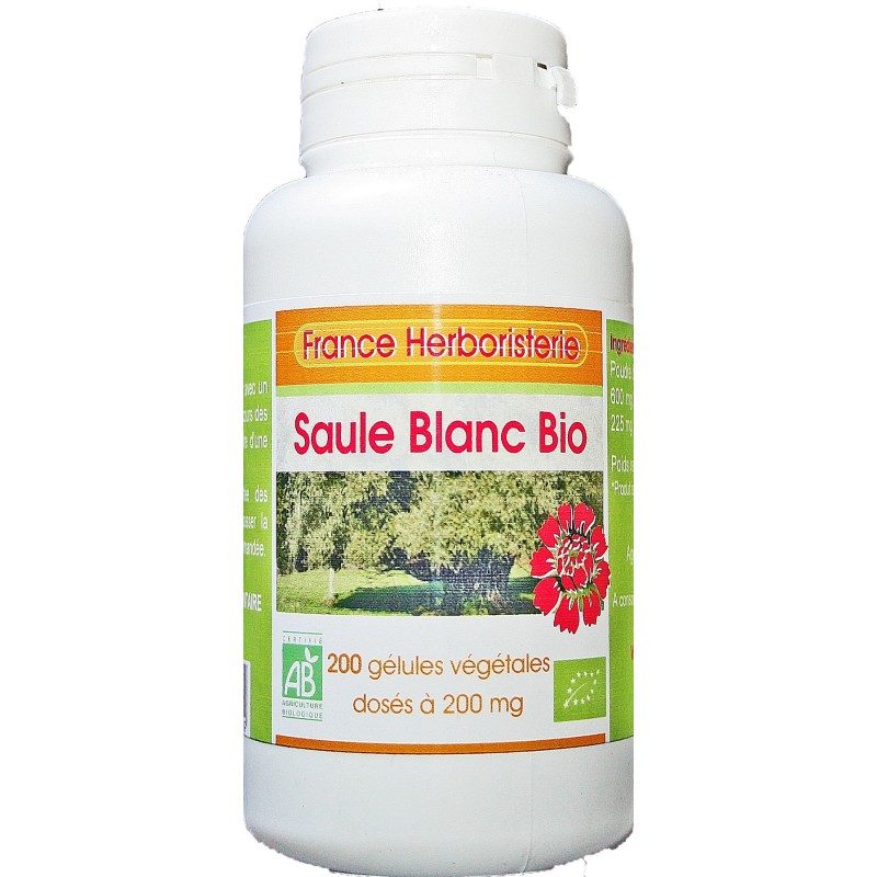 200 gélules SAULE BLANC BIO AB dosées à 200 mg 200 gélules SAULE BLANC BIO AB dosées à 200 mg