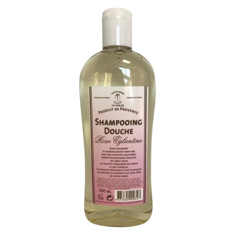 SHAMPOOING DOUCHE à la ROSE EGLANTINE 500 ml SHAMPOOING DOUCHE à la ROSE EGLANTINE 500 ml