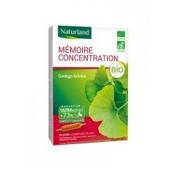 Mémoire Concentration Bio 20 Ampoules Buvables de 10 ml