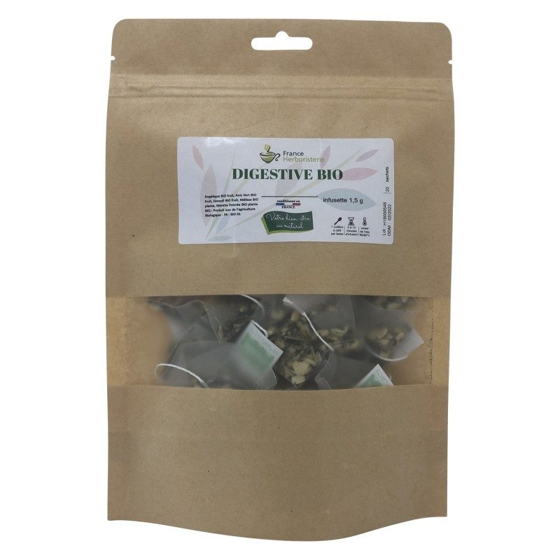 Sachet de 20 Infusettes - DIGESTIVE BIO - France-Herboristerie Sachet de 20 Infusettes - DIGESTIVE BIO - France-Herboristerie