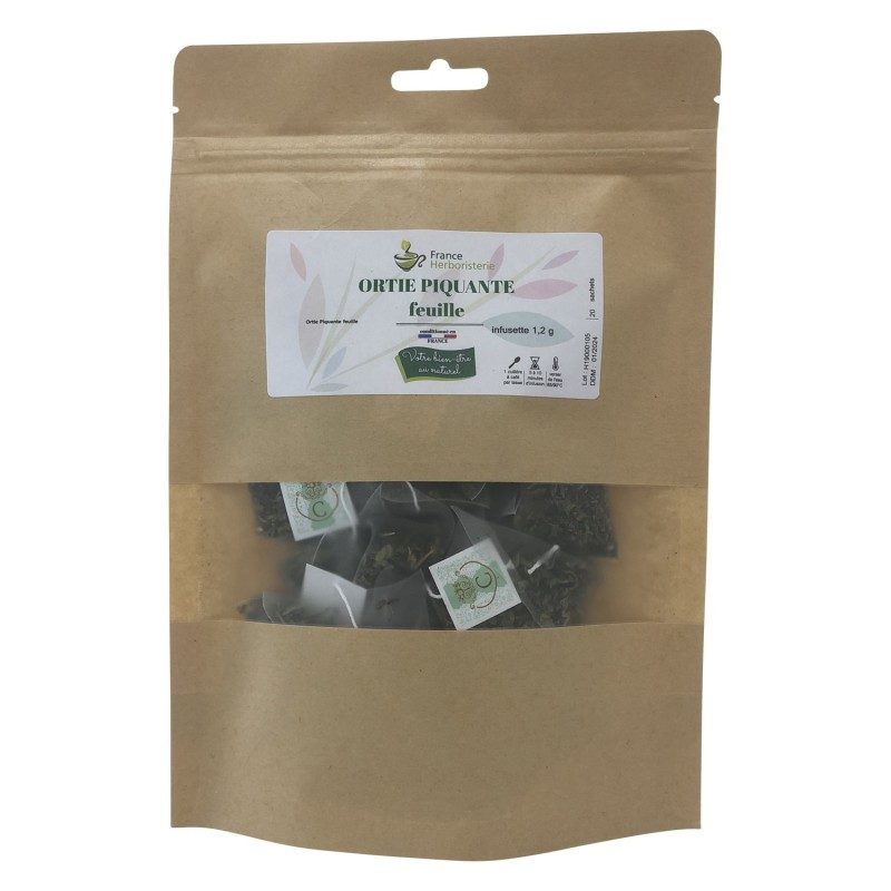 Sachet de 20 Infusettes - ORTIE PIQUANTE feuille - France-Herboristerie Sachet de 20 Infusettes - ORTIE PIQUANTE feuille - France-Herboristerie