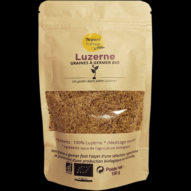 Graines à germer bio de Luzerne (alfalfa) – 150 g Graines à germer bio de Luzerne (alfalfa) – 150 g