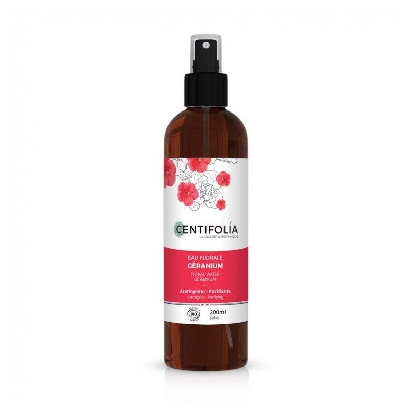 Eau florale biologique de géranium - 200mL - Centifolia Eau florale biologique de géranium - 200mL - Centifolia