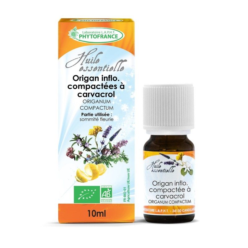Origan compact - Huile essentielle BIO AB Phytofrance - 10 mL Origan compact - Huile essentielle BIO AB Phytofrance - 10 mL