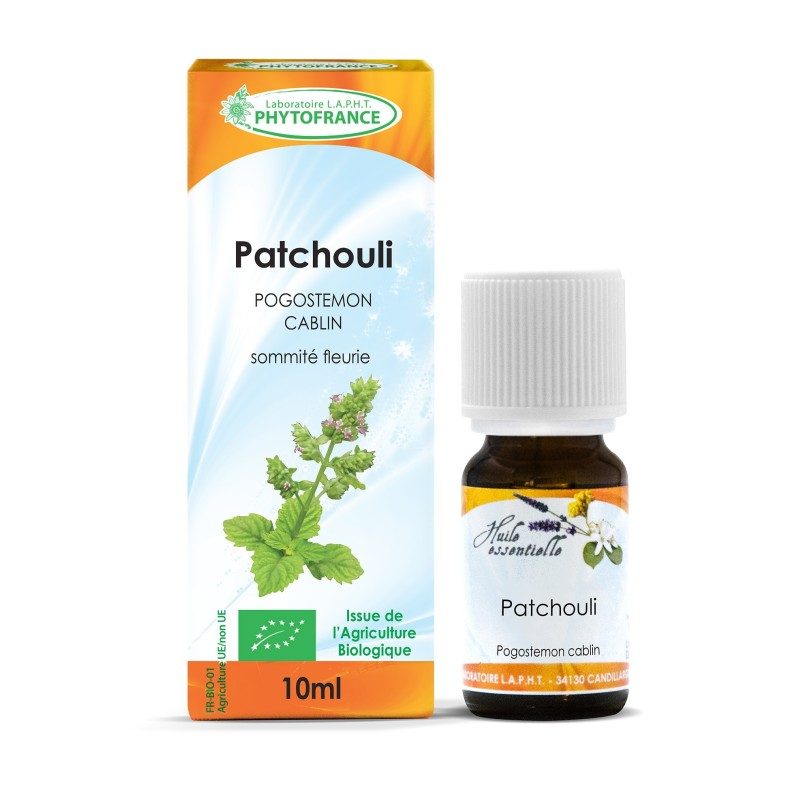 HUILE ESSENTIELLE BIO AB Patchouli - Phytofrance - 10 mL HUILE ESSENTIELLE BIO AB Patchouli - Phytofrance - 10 mL