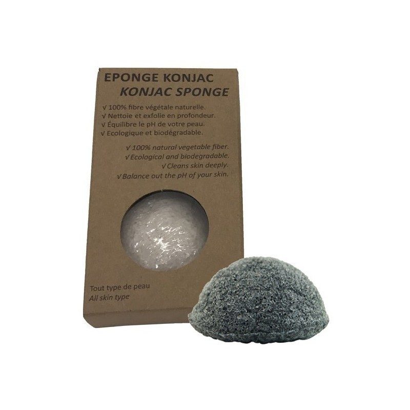 Éponge Konjac au charbon de Bambou Éponge Konjac au charbon de Bambou