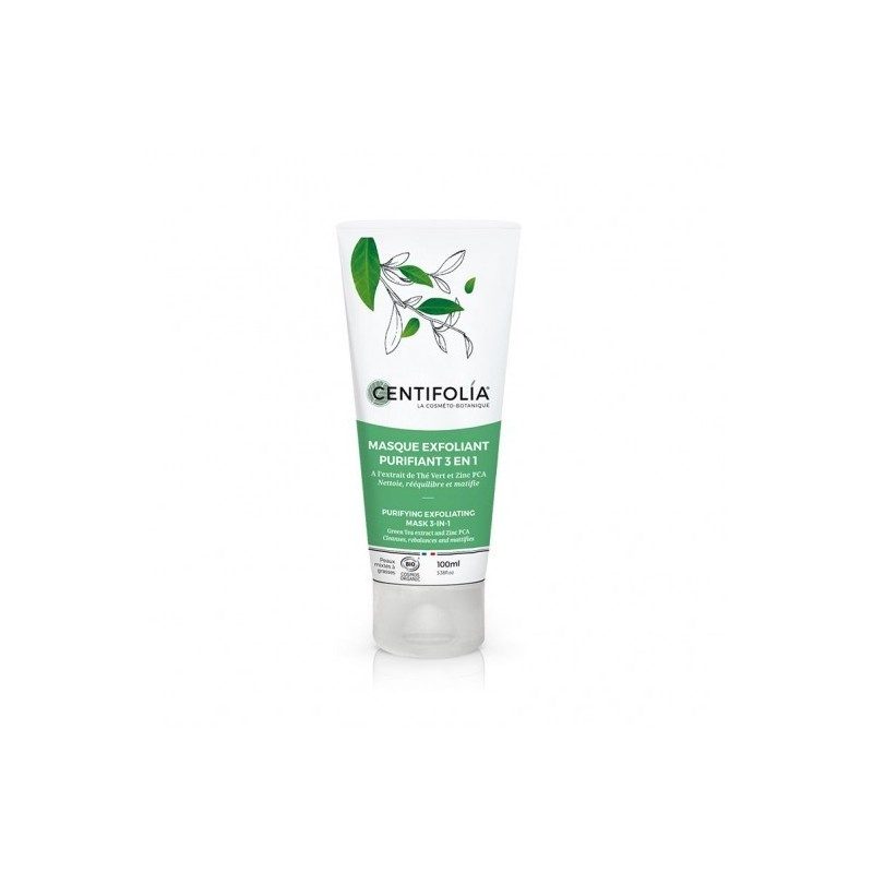 Masque exfoliant purifiant 3 en 1 - CENTIFOLIA Masque exfoliant purifiant 3 en 1 - CENTIFOLIA