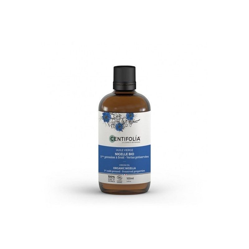 HUILE végétale vierge biologique de NIGELLE - 100 mL - CENTIFOLIA HUILE végétale vierge biologique de NIGELLE - 100 mL - CENTIFOLIA