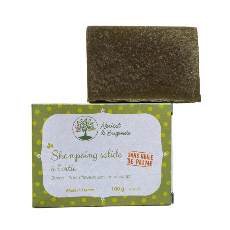 Shampooing solide à l'Ortie - Cheveux secs et cassants Shampooing solide à l'Ortie - Cheveux secs et cassants