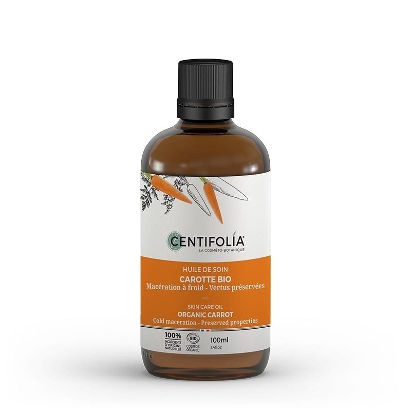 Huile de soin Carotte BIO 100ml - Centifolia Huile de soin Carotte BIO 100ml - Centifolia
