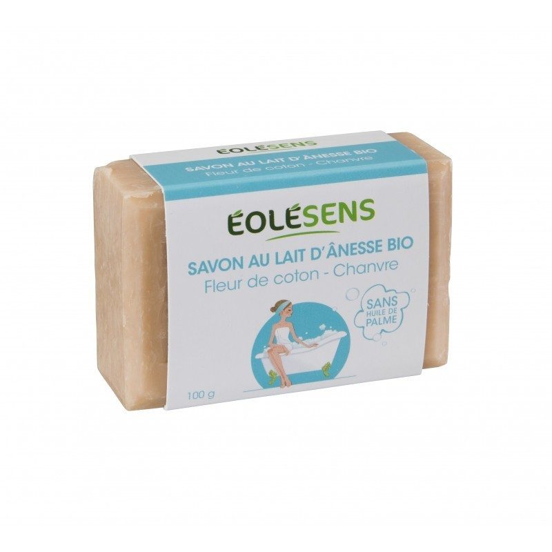 Savon au Lait d'ânesse Fleur de Coton et Chanvre - 100g