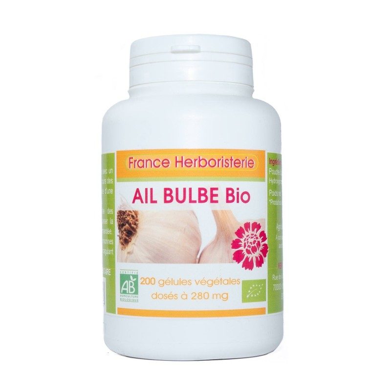 200 gélules AIL BIO AB dosées à 280 mg. 200 gélules AIL BIO AB dosées à 280 mg.
