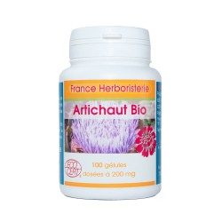 ARTICHAUT Blatt 100 Kapseln mit einer Dosierung von 200 mg.