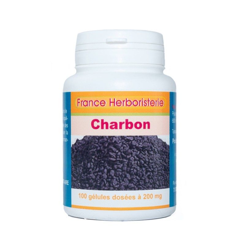 GELULES CHARBON végétal 100 gélules dosées à 200 mg. GELULES CHARBON végétal 100 gélules dosées à 200 mg.