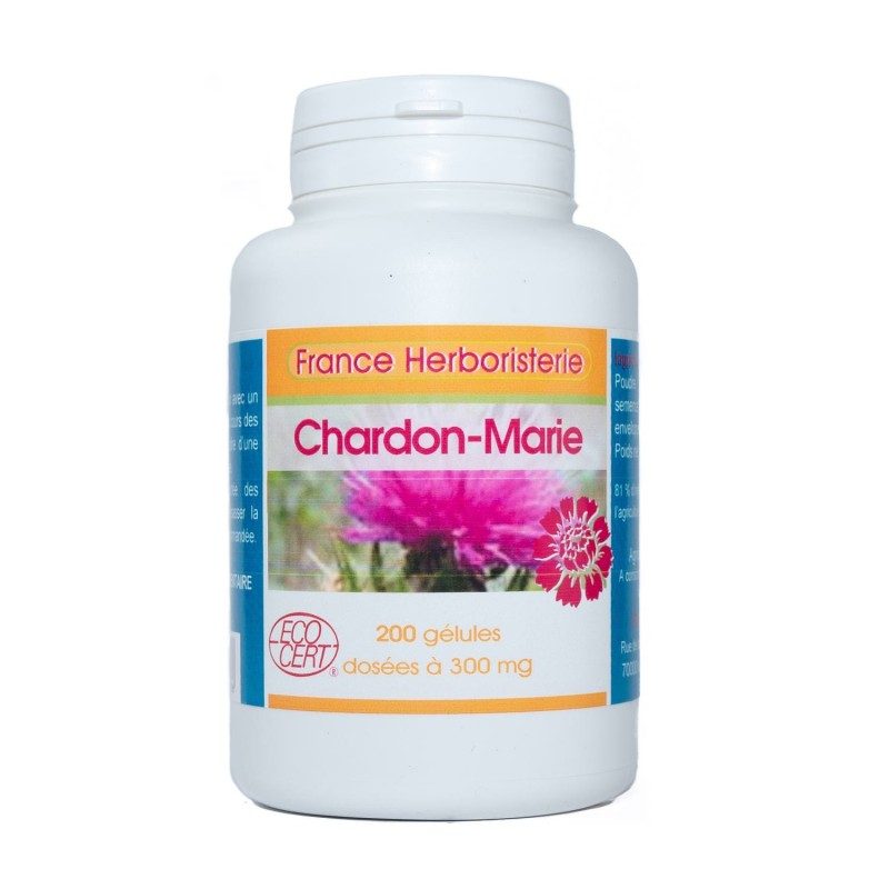 GELULES CHARDON MARIE 200 gélules dosées à 300 mg.