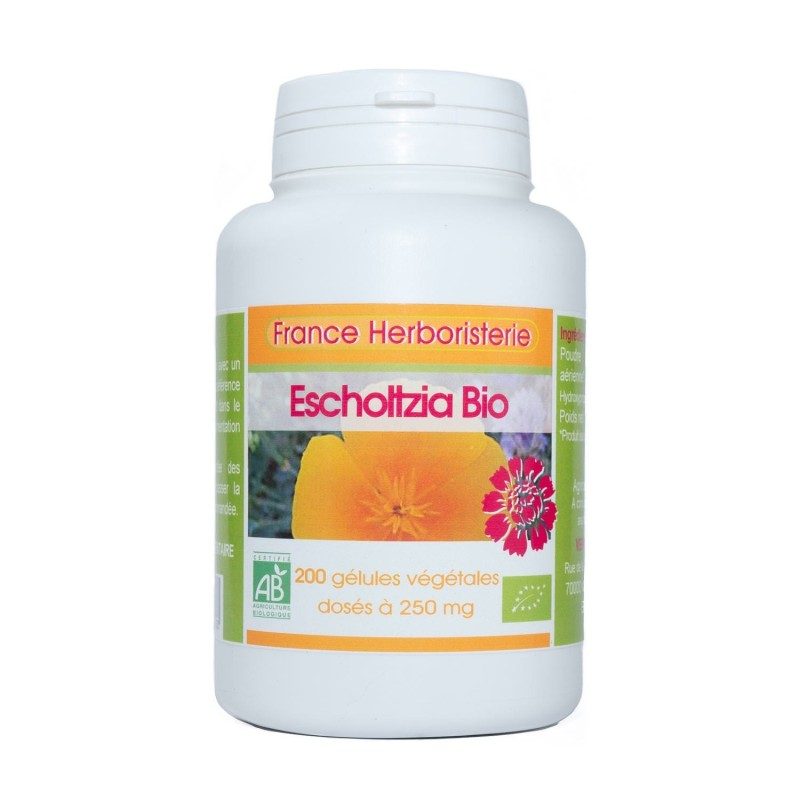 200 gélules ESCHOLTZIA BIO AB dosées à 250 mg.