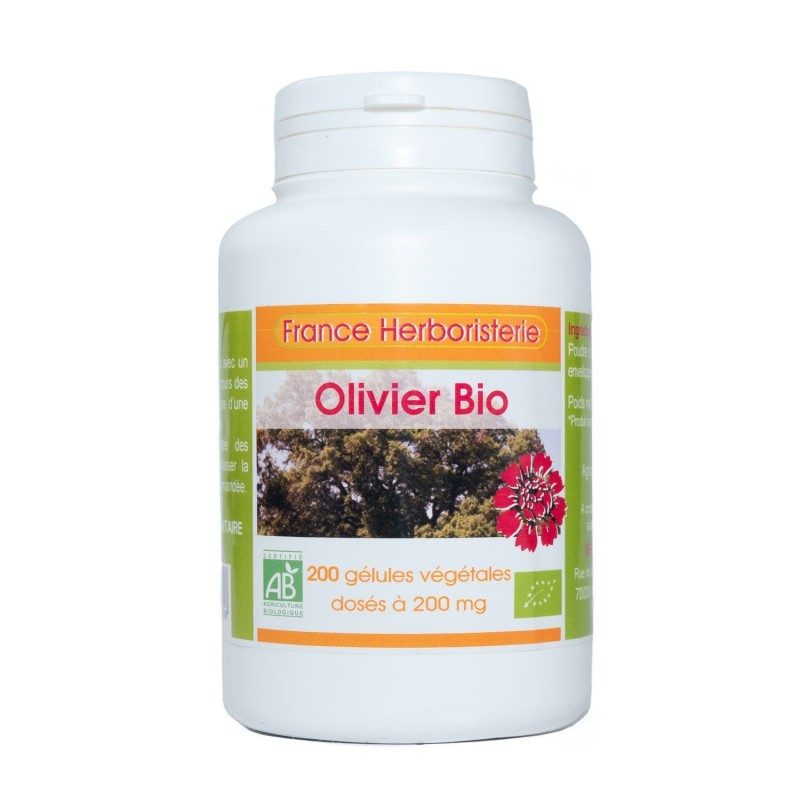 200 gélules OLIVIER BIO AB dosées à 200 mg. 200 gélules OLIVIER BIO AB dosées à 200 mg.