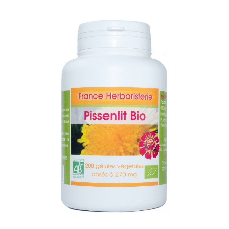 200 gélules PISSENLIT racine BIO AB dosées à 270 mg. 200 gélules PISSENLIT racine BIO AB dosées à 270 mg.