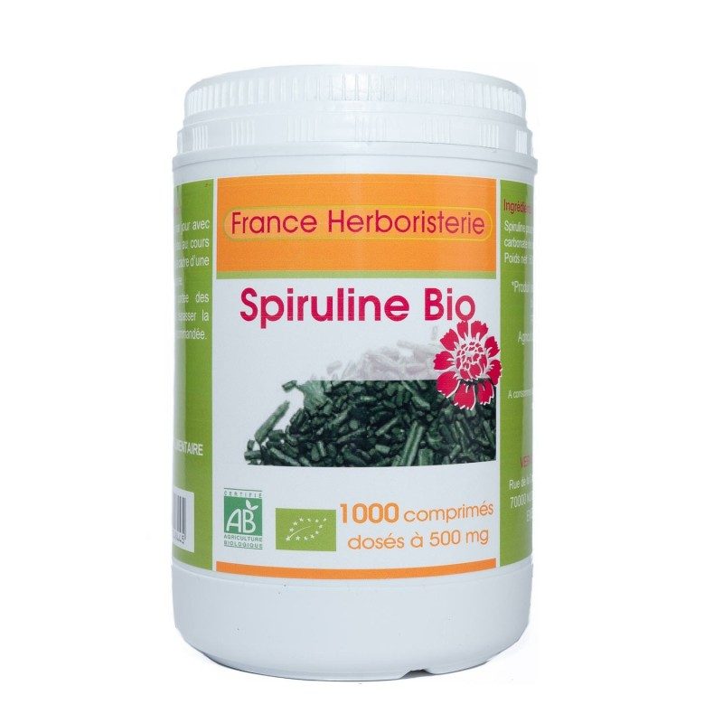 SPIRULINE ECOCERT 1000 comprimés. SPIRULINE ECOCERT 1000 comprimés.