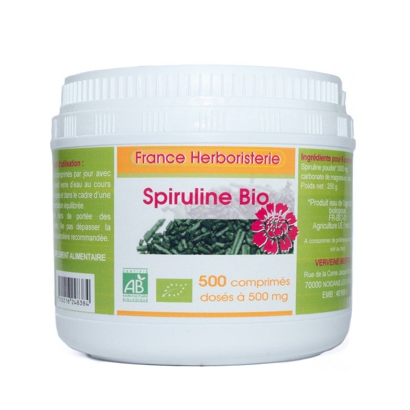 SPIRULINE ECOCERT 500 comprimés. SPIRULINE ECOCERT 500 comprimés.