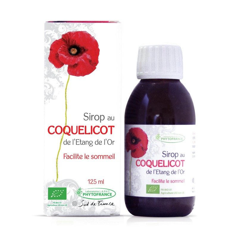 Sirop sommeil au Coquelicot de l'Etang de l'Or - 125ml Phytofrance Sirop sommeil au Coquelicot de l'Etang de l'Or - 125ml Phytofrance