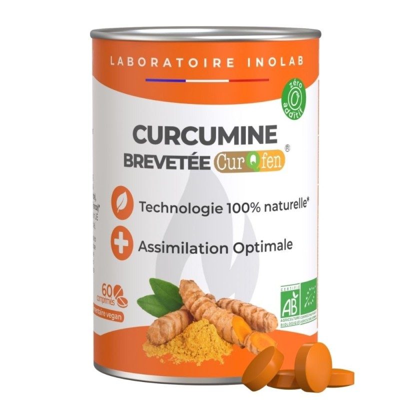 CURAFORM, Curcuma BIO breveté CurQfen® sans additifs - 60 gélules CURAFORM, Curcuma BIO breveté CurQfen® sans additifs - 60 gélules