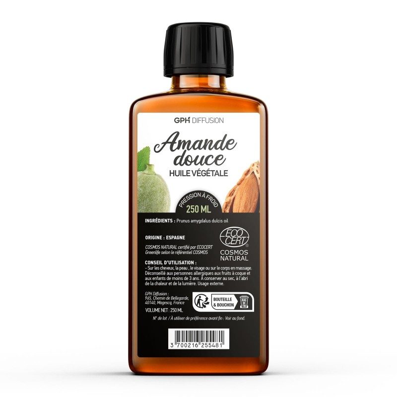 AMANDE DOUCE - Huile végétale BIO 250ml AMANDE DOUCE - Huile végétale BIO 250ml
