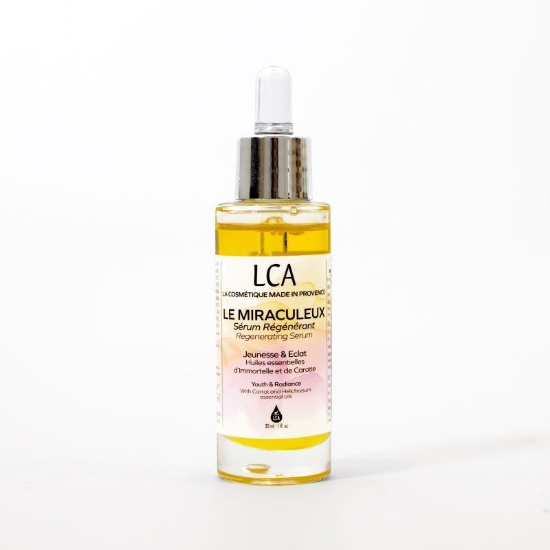 Le Miraculeux sérum regénérant aux Huiles Essentielles 30 ml - LCA Aromathérapie Le Miraculeux sérum regénérant aux Huiles Essentielles 30 ml - LCA Aromathérapie