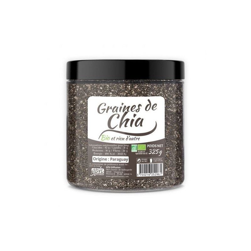Graines de Chia BIO - Pot de 325g Graines de Chia BIO - Pot de 325g