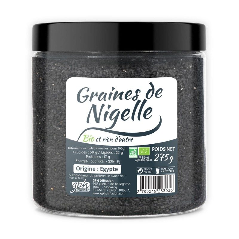 Graines de NIGELLE BIO - Pot de 275g