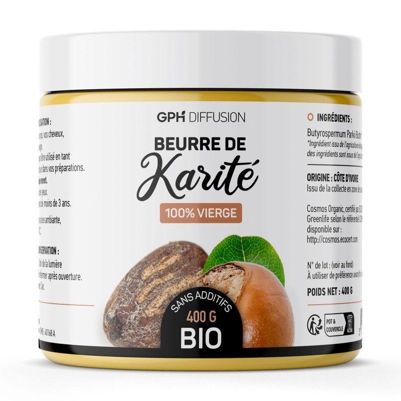 Beurre de Karité BIO - Pot de 400 grammes - 100% vierge