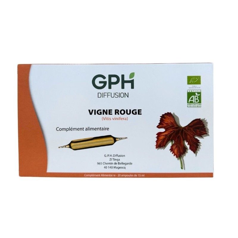 Ampoules VIGNE ROUGE BIO - 20 ampoules Ampoules VIGNE ROUGE BIO - 20 ampoules